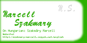 marcell szakmary business card