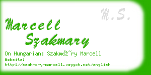 marcell szakmary business card